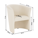 Klub fotel, bézs textilbőr, CUBA