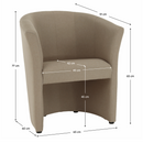 Klub fotel, bézs anyag, CUBA