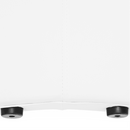 Klub fotel, fehér textilbőr / szürke szövet, CUBA