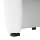 Klub fotel, fehér textilbőr / szürke szövet, CUBA