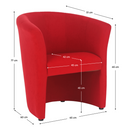 Klub fotel, piros, CUBA