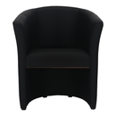 Klub fotel, fekete textilbőr, CUBA