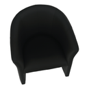 Klub fotel, fekete textilbőr, CUBA