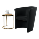 Klub fotel, fekete textilbőr, CUBA