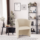 Klub fotel, bézs textilbőr, CUBA