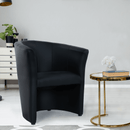 Klub fotel, fekete textilbőr, CUBA