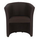 Klub fotel, barna textilbőr, CUBA