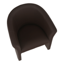 Klub fotel, barna textilbőr, CUBA