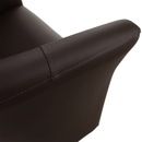 Klub fotel, barna textilbőr, CUBA