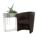 Klub fotel, barna textilbőr, CUBA