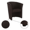 Klub fotel, barna textilbőr, CUBA