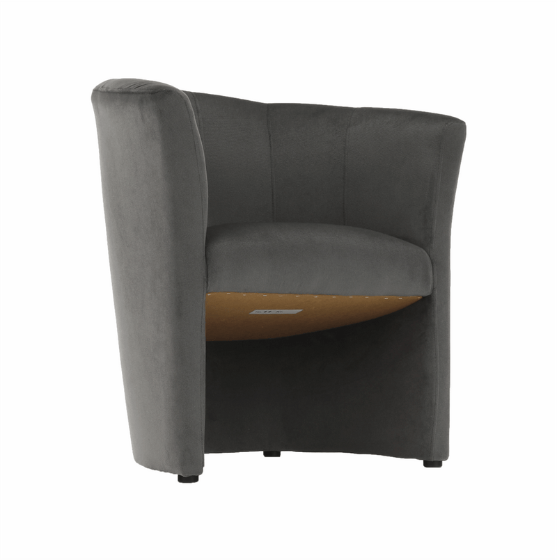 Klub fotel, szürke anyag, CUBA