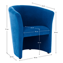 Klub fotel, kék, CUBA