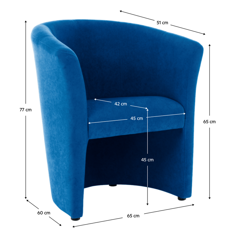 Klub fotel, kék, CUBA