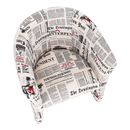 Klub fotel, szövet újságminta, CUBA