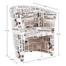 Klub fotel, szövet újságminta, CUBA