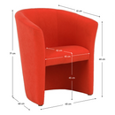 Klub fotel, narancssárga, CUBA