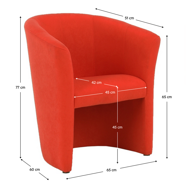 Klub fotel, narancssárga, CUBA