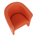 Klub fotel, textilbőr, narancssárga, CUBA