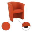 Klub fotel, textilbőr, narancssárga, CUBA