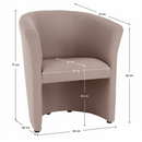 Klub fotel,  pasztell rózsaszín anyag, CUBA