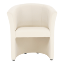 Klub fotel, bézs textilbőr, CUBA