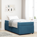 vidaXL Ágykeret matracmal Kék 90 x 200 cm szövet