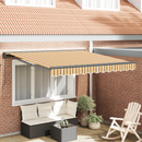 vidaXL Napernyő keret Sárga és Szürke 350 x 250 cm