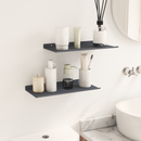 vidaXL Lebegő polc 2 pcs Antracit 40 x 18 x 2,5 cm Acél