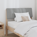 vidaXL Kárpitozott fejtámla Világosszürke 90 cm Tömör fenyőfa