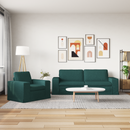 vidaXL Kanapé Szett 2 pcs Sötétzöld 222 x 80 x 82 cm szövet
