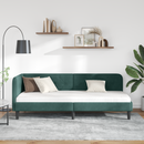 vidaXL Sarokágy keret Sötétzöld 80 x 200 cm Bársony