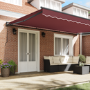 vidaXL Napernyő keret Burgundi 500 × 300 cm Poliészter PU bevonattal
