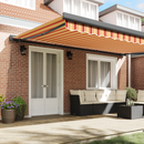 vidaXL Behúzható napellenző Sárga és narancs 500 × 300 cm