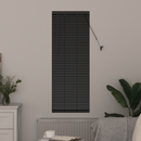 vidaXL Zsalugáter Redőnyök Fekete 130 x 45 cm Alumínium