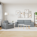 vidaXL Kanapé Szett 2 pcs Világosszürke 222 x 80 x 82 cm szövet