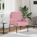 vidaXL Kanapék párnával 55cm Rózsaszín Furnér