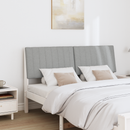vidaXL Kárpitozott fejtámla Világosszürke 150 cm Tömör fenyőfa