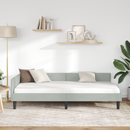 vidaXL Sarokágy keret fejtámlával Világosszürke 80 cm x 200 cm Bársony