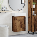 vidaXL Fürdőszoba kádasztal csapteleppel Antik Fa 45,5 x 22,5 x 84 cm
