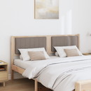 vidaXL Kárpitozott fejtámla fejtámlával Barna 150 cm Tömör fenyőfa