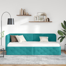 vidaXL Sarokágy keret Türkiz 80 x 200 cm Bársony