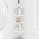 vidaXL Lebegő polc polcokkal tárolóval 4 pcs Fehér 24 x 24 x 2 cm