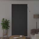 vidaXL Zsalugáter Redőnyök Fekete 220 x 105 cm Alumínium