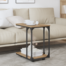 vidaXL Oldal asztal polcokkal Artisan tölgy 50 x 35 x 55.5 cm Faanyag