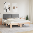 vidaXL Ágykeret Kárpitozott Fejtámlával Világosszürke 180 x 200 cm
