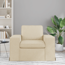 vidaXL Kanapé Krém 103 x 80 x 82 cm szövet