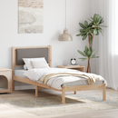 vidaXL Ágykeret fejtámlával Tópszínű 80 x 190 cm Tömör fenyőfa
