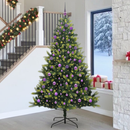 vidaXL Mesterséges Hajlított Karácsonyfa 300 LED-del Zöld 240 cm