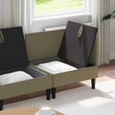 vidaXL Nappali bútor szett 4 pcs Khaki Szövet